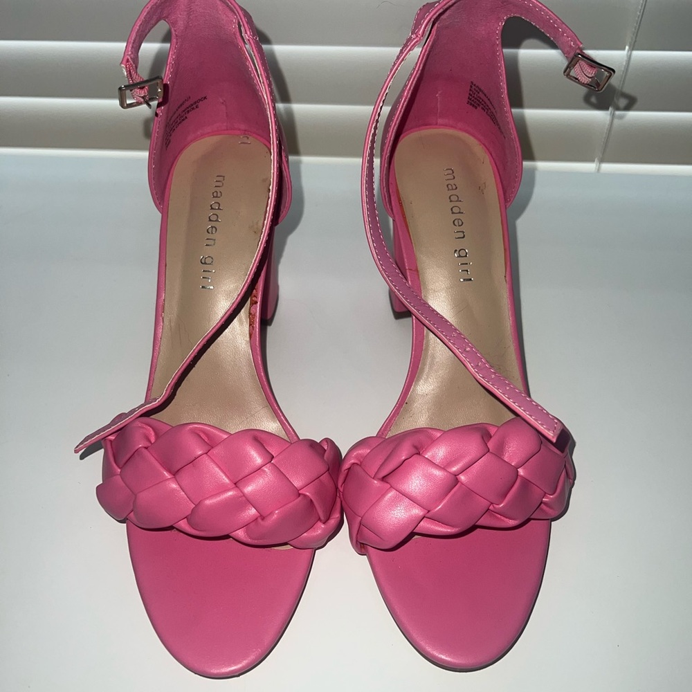 Madden Girl Pink Block Heels